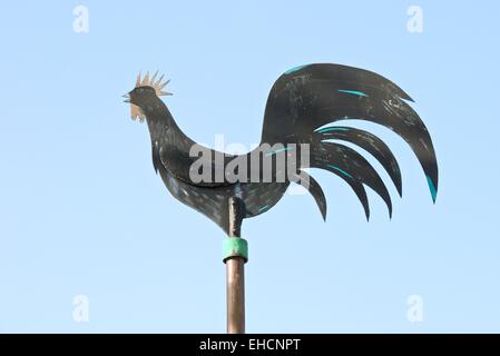 Wetterhahn , Metal rooster Stock Photo