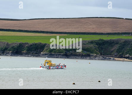 The Rock to Padstow ferry, Black Tor, crossing the River Camel Estuary, Cornwall, UK Stock Photo