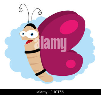 a vector cartoon showing a fake butterfly Stock Photo