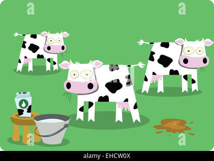 Funny Cows Stock Photo