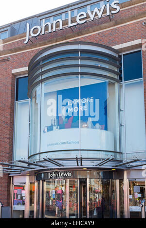 Entrance to the John Lewis store at the Touchwood Shopping Centre in Solihull, West Midlands Stock Photo