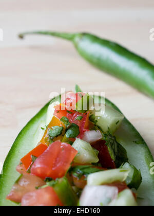 Indischer Gurkensalat - Indian cucumber salad Stock Photo