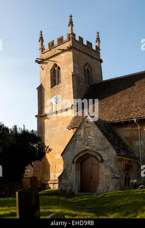 St. Martin de Tours Church, Woolstone, Gloucestershire, England, UK Stock Photo