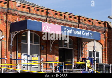 C2C SOUTHEND CENTRAL TRAIN STATION, SOUTHEND-ON-SEA Stock Photo