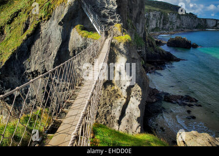 Carrick-a-Rede Rope Bridge. Northern Ireland Stock Photo