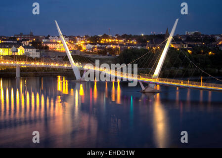 The Peace Bridge. Derry/Londonderry, Northern Ireland. Stock Photo