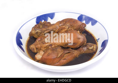 asian braised chicken drumstick Stock Photo