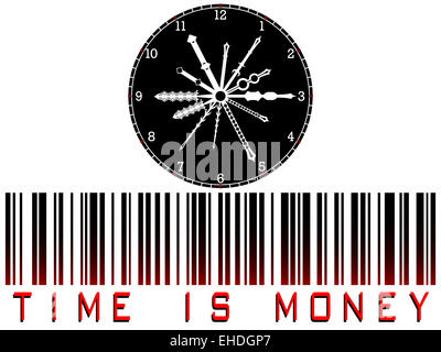 time is money bar code Stock Photo