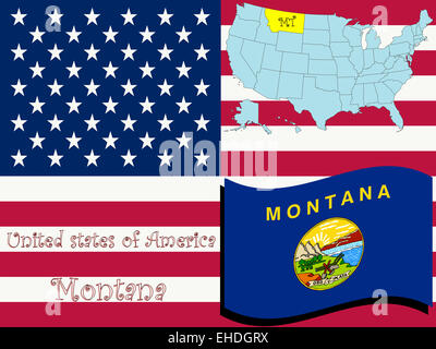 montana state illustration Stock Photo