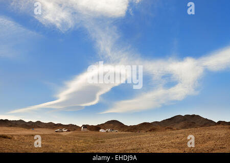 Desert near Charyn canyon in Kazakhstan Stock Photo