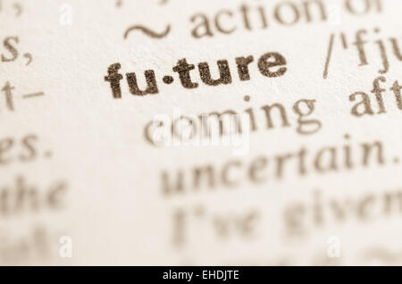 Definition of word future in dictionary Stock Photo