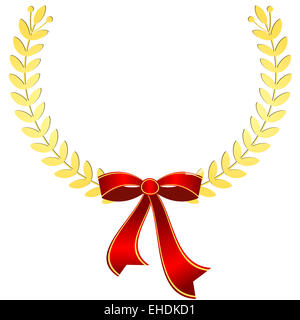 gold laurel wreath Stock Vector Art & Illustration, Vector Image