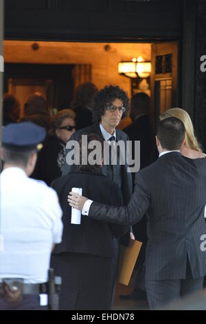 Guests attend the Joan Rivers Memorial Service Featuring: Howard Stern Where: Manhattan, New York, United States When: 07 Sep 2014 Stock Photo