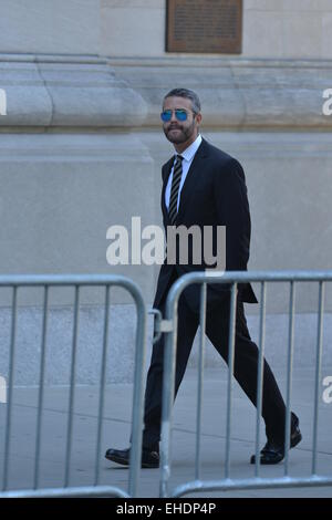 Guests attend the Joan Rivers Memorial Service Featuring: Andy Cohen Where: Manhattan, New York, United States When: 07 Sep 2014 Stock Photo