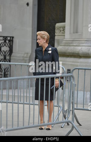 Guests attend the Joan Rivers Memorial Service Featuring: Carolina Herrera Where: Manhattan, New York, United States When: 07 Sep 2014 Stock Photo