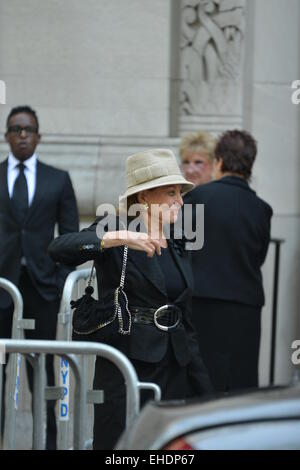 Guests attend the Joan Rivers Memorial Service Featuring: Barbara Walters Where: Manhattan, New York, United States When: 07 Sep 2014 Stock Photo