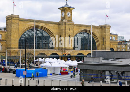 King's or Kings Cross Station,major gateways into London from the north,formerly a red light district & run-down being remodeled Stock Photo