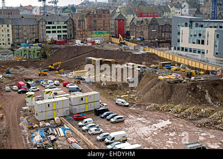 Work begins on the controversial £150m Caltongate project in Edinburgh. Stock Photo