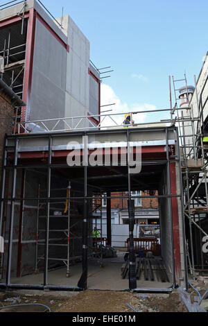 Work on the construction of the National Civil War Centre in Newark, England. Stock Photo