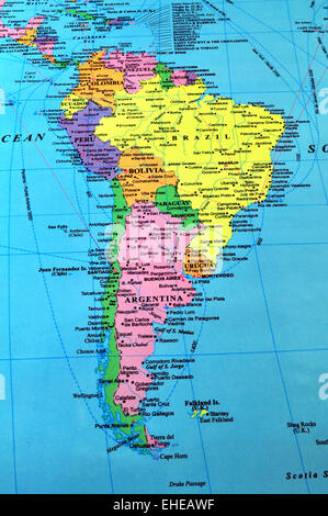 South America map. Stock Photo