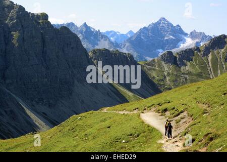 View of the central Allgaeu, Bavarian alps. Stock Photo