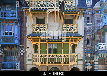 Art Nouveau buildings, Mers-les-Bains, France Stock Photo