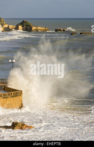 Breakers on the beach in Albufeira Stock Photo