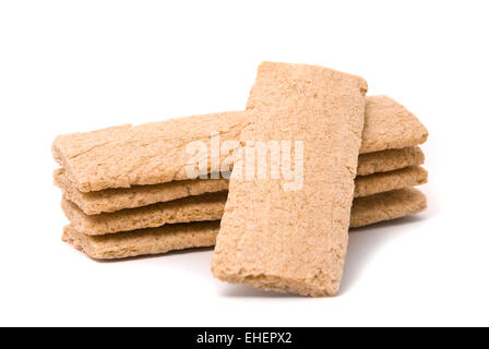 Small loaf bread on a white background Stock Photo