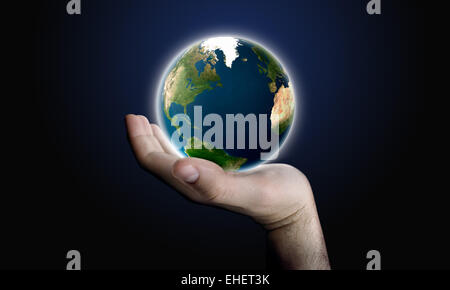 Earth in Hand Stock Photo