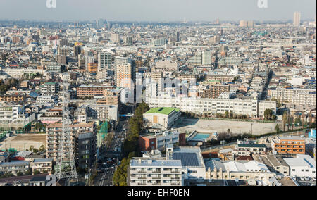 General view from Tower Hall Funabori,Edogawa-Ku,Tokyo,Japan Stock Photo