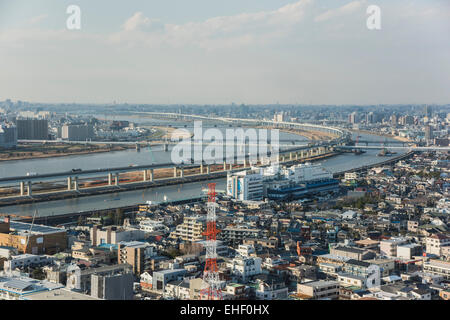 General view from Tower Hall Funabori,Edogawa-Ku,Tokyo,Japan Stock Photo