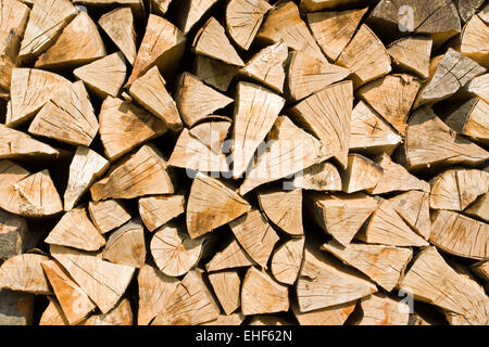 Stack of firewood Stock Photo