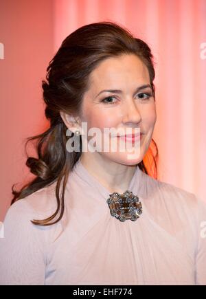 London, UK. 12th Mar, 2015. Crown Princess Mary of Denmark attends the Champions for Change Award in the Banqueting Hall in London, United Kingdom, 12 March 2015. The award is an initiative of the International Centre for Research on Women (ICRW). Photo: Patrick van Katwijk/ POINT DE VUE OUT - NO WIRE SERVICE -/dpa/Alamy Live News Stock Photo