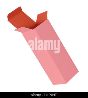 Red cardboard box on a white background Stock Photo