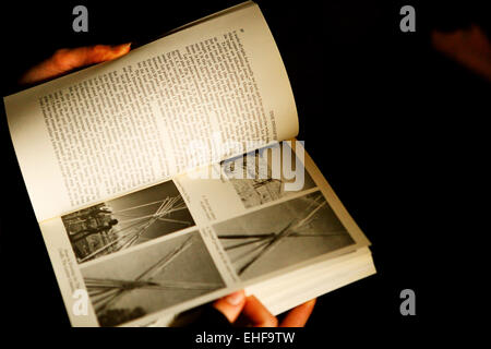 The Last Whole Earth Catalog book at Tipi Valley an eco community near Talley in Wales. Stock Photo