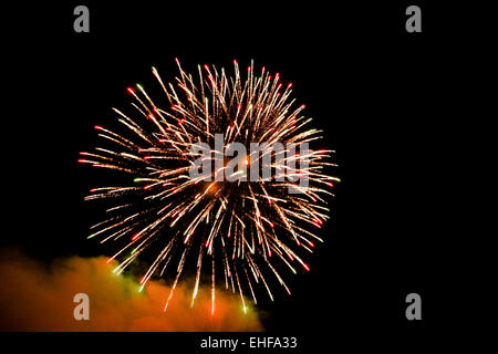 Fireworks on New Years Eve in London. Stock Photo
