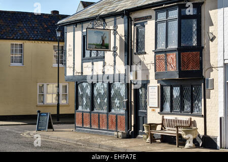 The Mill Inn on the sea front in Aldeburgh, Suffolk, UK Stock Photo