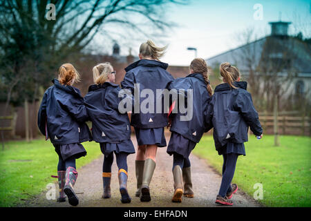 Sidcot School in Winscombe, North Somerset which is run on the Quaker philosophy to education - Year 6 pupils Stock Photo