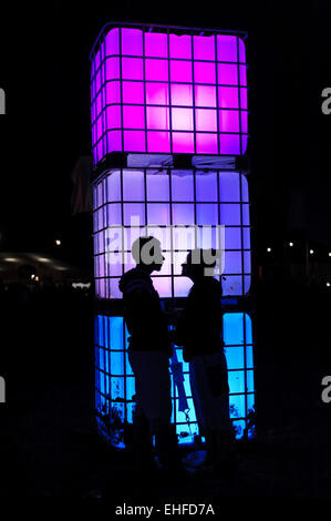 Cubehenge in the Dance Village at Glastonbury festival Thursday 23rd June 2011. Stock Photo