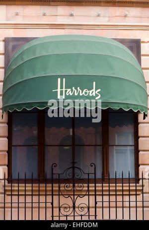 Awning at the famous store Harrods Stock Photo