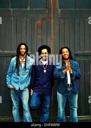 Portrait of Julian Damian and Steven Marley. Stock Photo