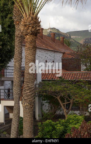 View inside the grounds of the parador in San Sebastian, La Gomera Canary islands Stock Photo