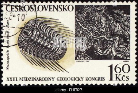 CZECHOSLOVAKIA - CIRCA 1968: A stamp printed in Czechoslovakia Stock Photo