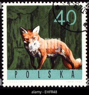 POLAND - CIRCA 1965: stamp printed in Poland Stock Photo