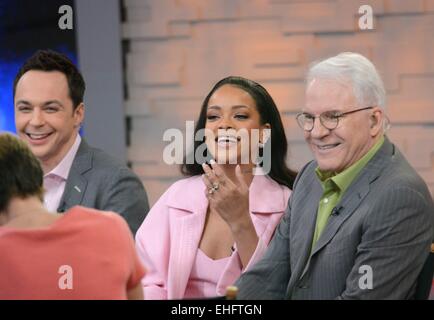 Jim Parsons, Rihanna, Steve Martin out and about for Celebrity Candids - FRI, , New York, NY March 13, 2015. Photo By: Derek Storm/Everett Collection Stock Photo
