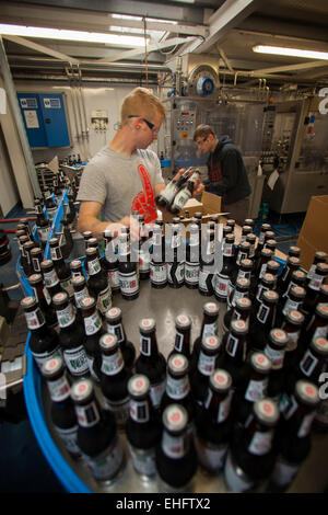 Bottling Section at the Camden Town Brewery London Stock Photo