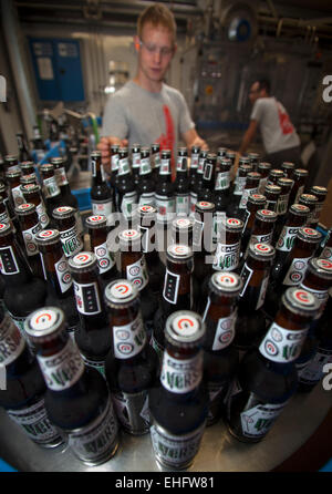 Bottling Section at the Camden Town Brewery London Stock Photo