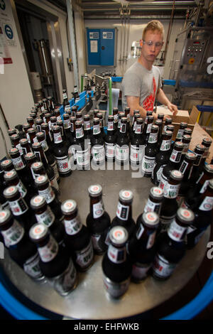 Bottling Section at the Camden Town Brewery London Stock Photo