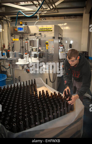 Bottling Section at the Camden Town Brewery London Stock Photo