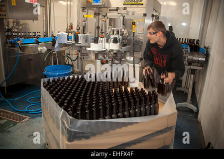 Bottling Section at the Camden Town Brewery London Stock Photo